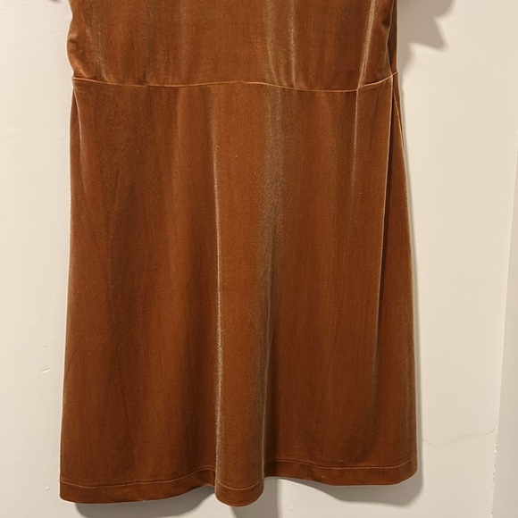 Madewell Velvet V-Neck Flutter-Sleeve Dress Golden Pecan Size XXL - Picture 7 of 7
